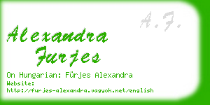 alexandra furjes business card